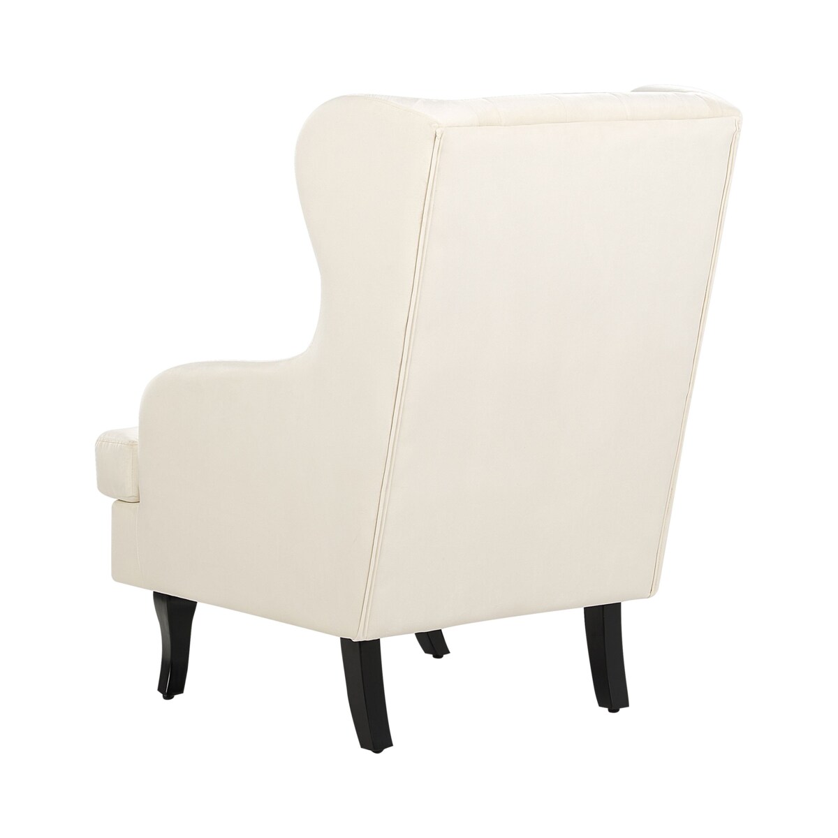 Fotel uszak welurowy złamana biel ALTA