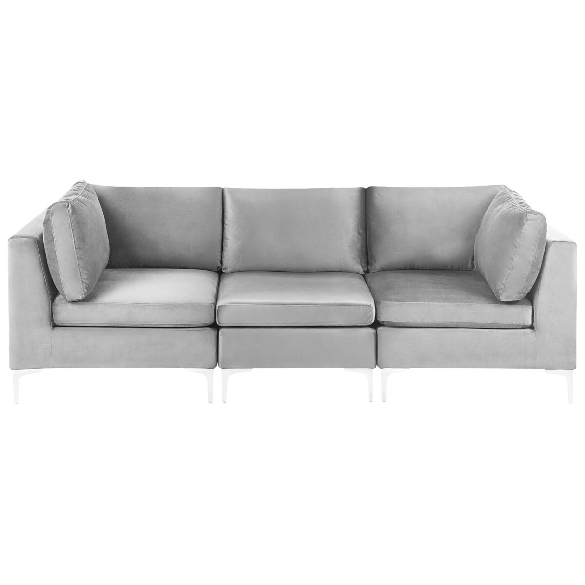 Sofa modułowa dla 3 osób EVJA Welur Szary