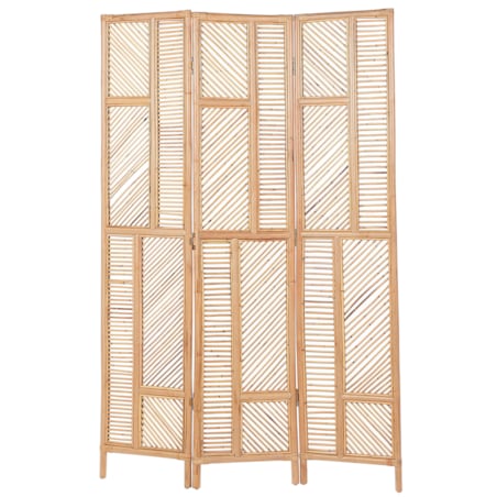 3-panelowy składany parawan pokojowy rattanowy 117 x 180 cm naturaly LAMEZIA