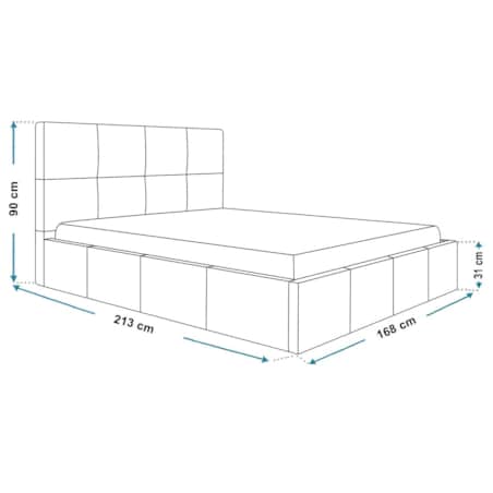 Łóżko sypialniane SIM 160x200 - Beżowe