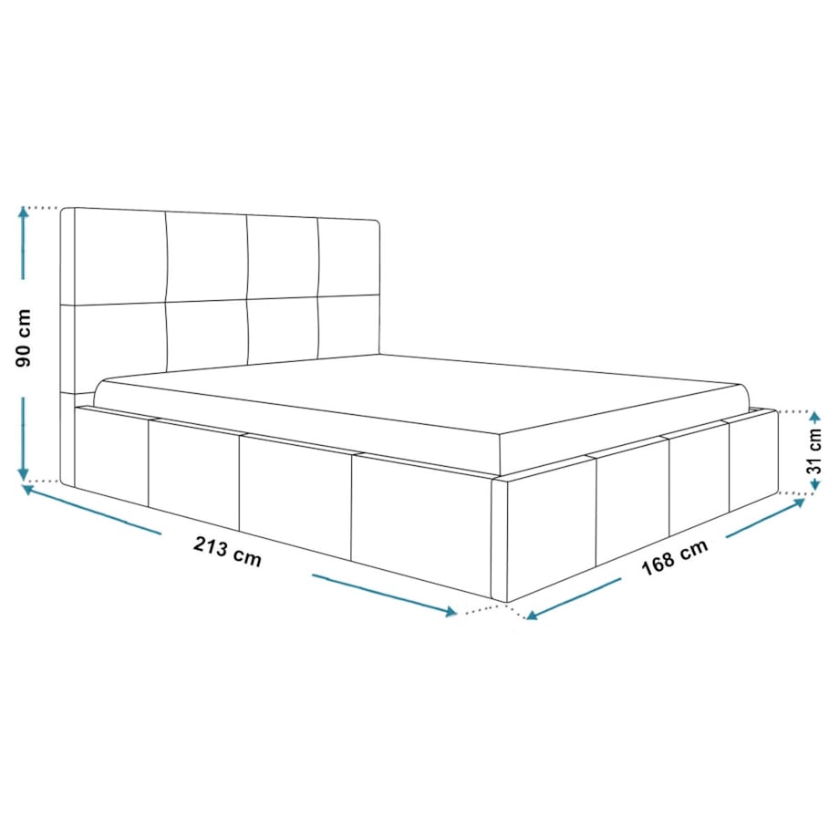 Łóżko sypialniane SIM 160x200 - Beżowe