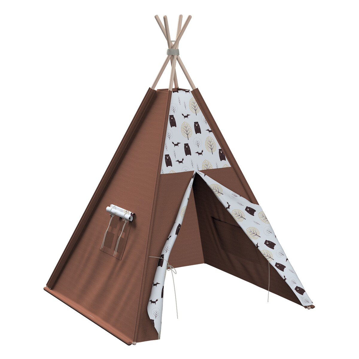 Tipi, ecru-brązowy, 110 x 110 x 155 cm, Magic Collection