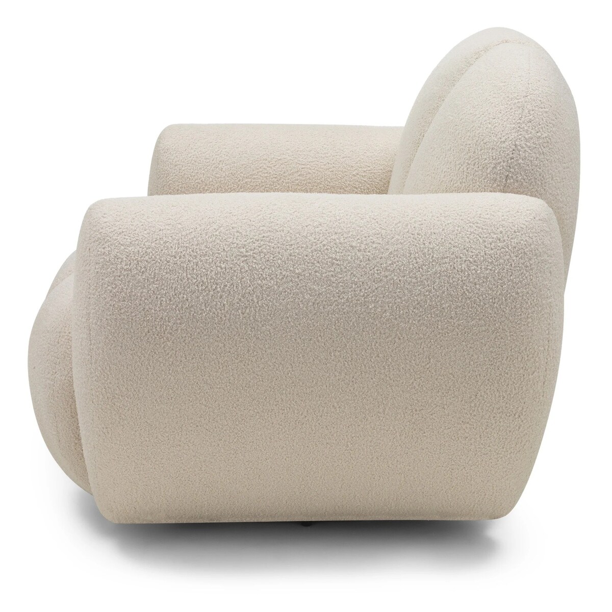 Fotel obrotowy 77x106x85 PALLASS bouclé jasnobeżowy