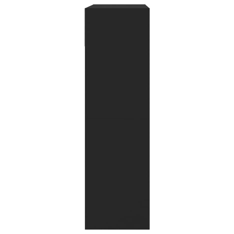 vidaXL Szafka na buty z 2 uchylanymi szufladami, czarna, 80x34x116 cm