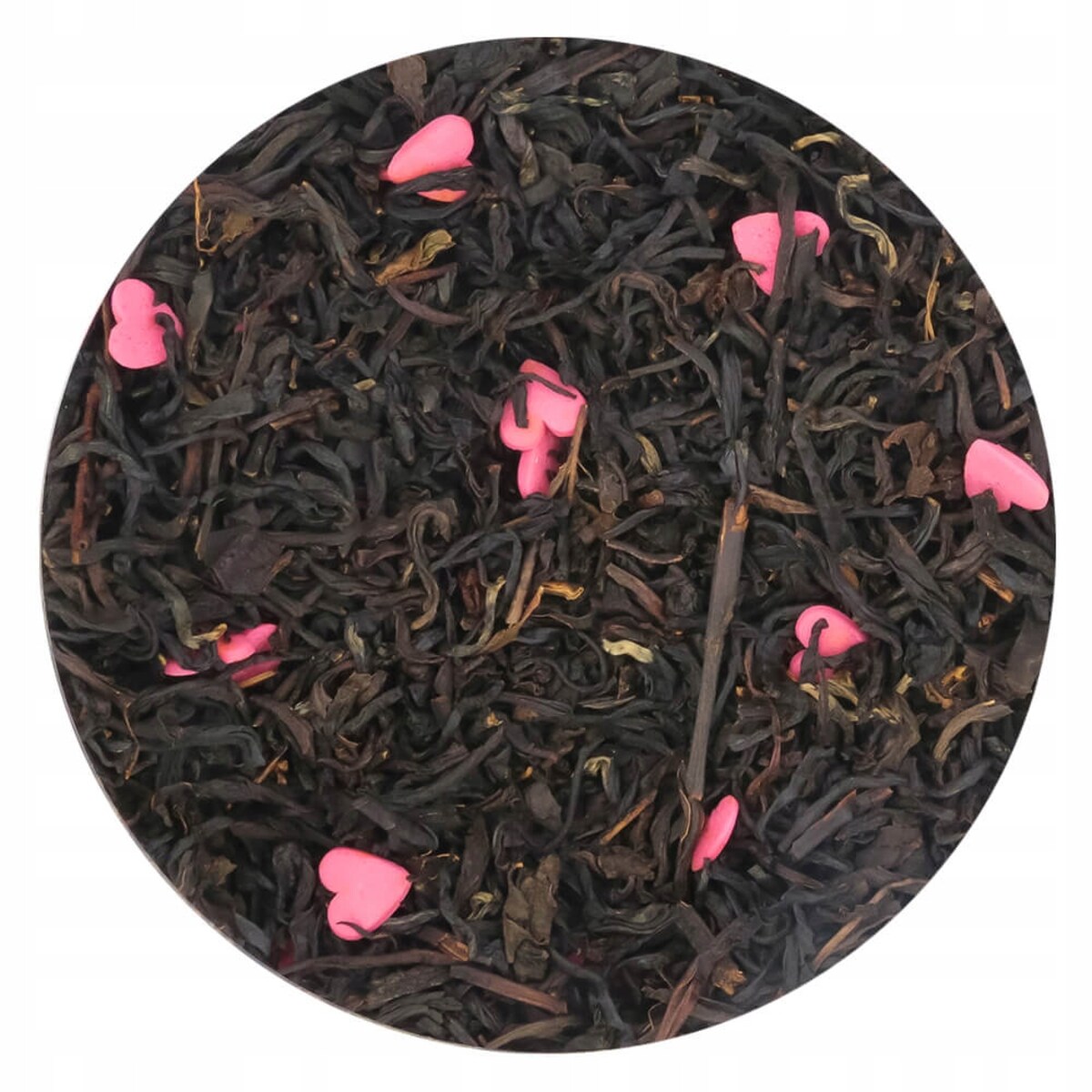 Herbata czarna CZERWONE SERDUSZKO o smaku truskawki z nutą wanilii PREMIUM - herbata liściasta sypana mieszanka napar susz - gotowa na prezent upominek