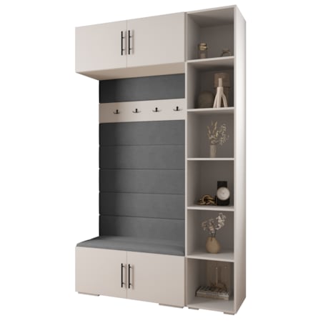 Garderoba do przedpokoju INOVA 3 Z20 biały+czarny+manila16