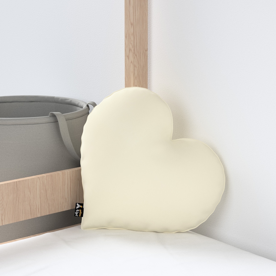 Poduszka Heart of Love, śmietankowa biel, 45x15x45cm, Posh Velvet