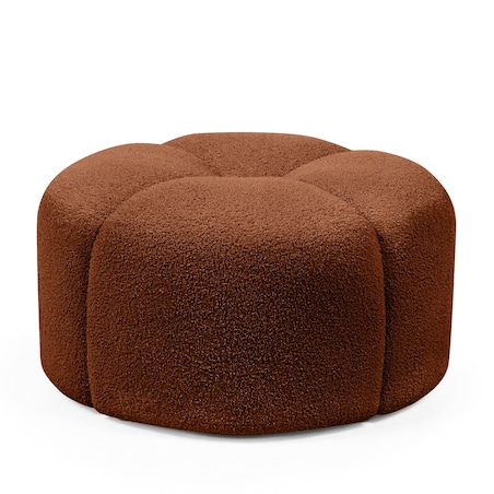 Pufa okrągła poczwórna 38x65x65 PALLADA bouclé miedziana