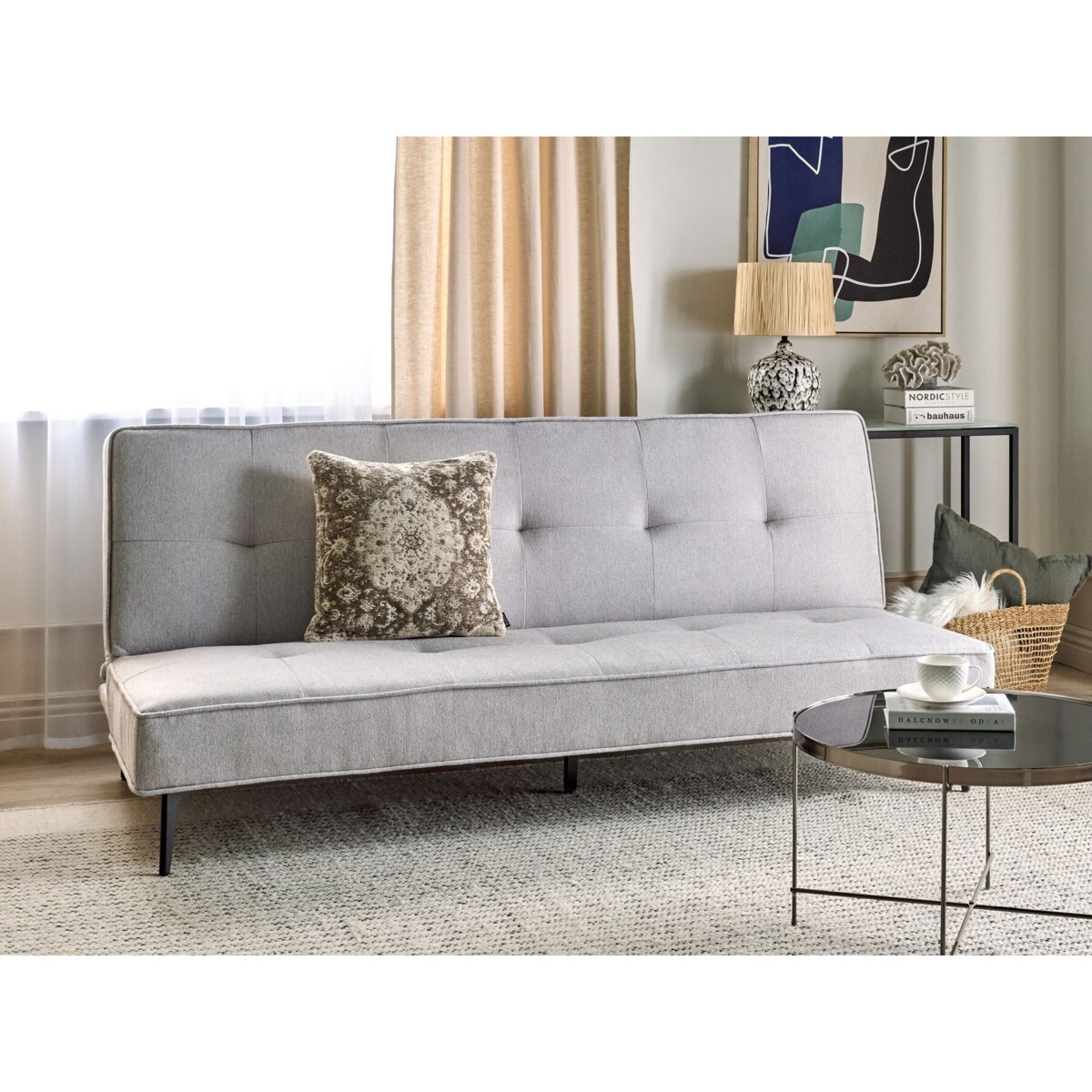 Sofa rozkładana jasnoszara ESSVIK