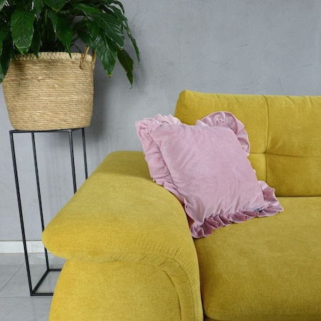 Poszewka Pościel Na Poduszkę Jasiek Z Falbanką 40X40 Jasny Róż