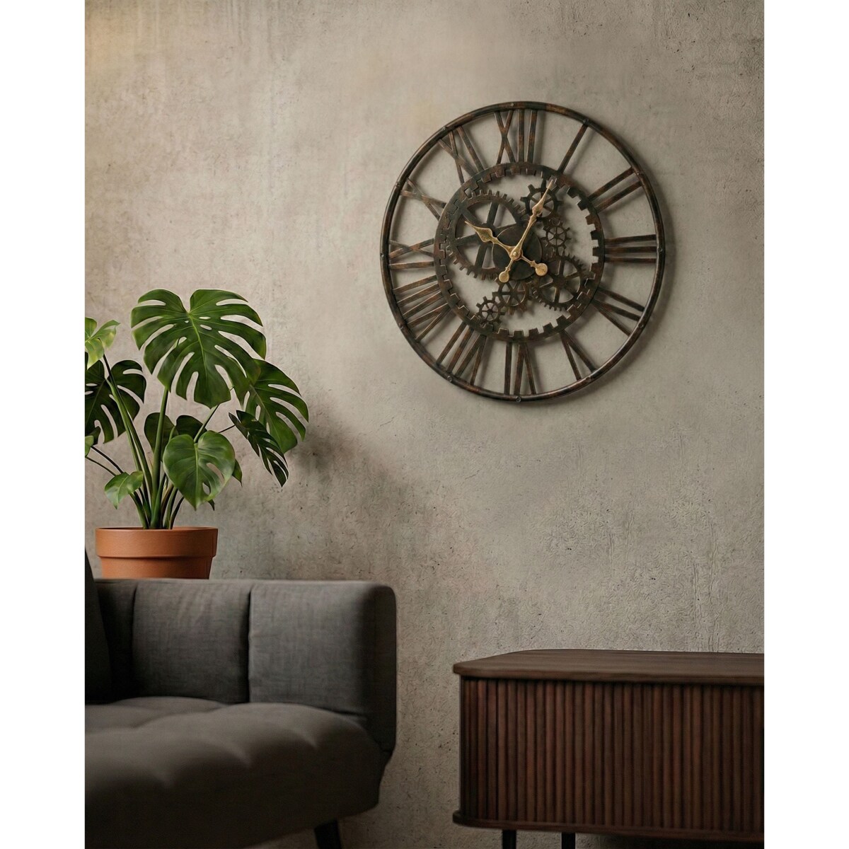 Zegar ścienny PETRER 60 cm Metal Czarny
