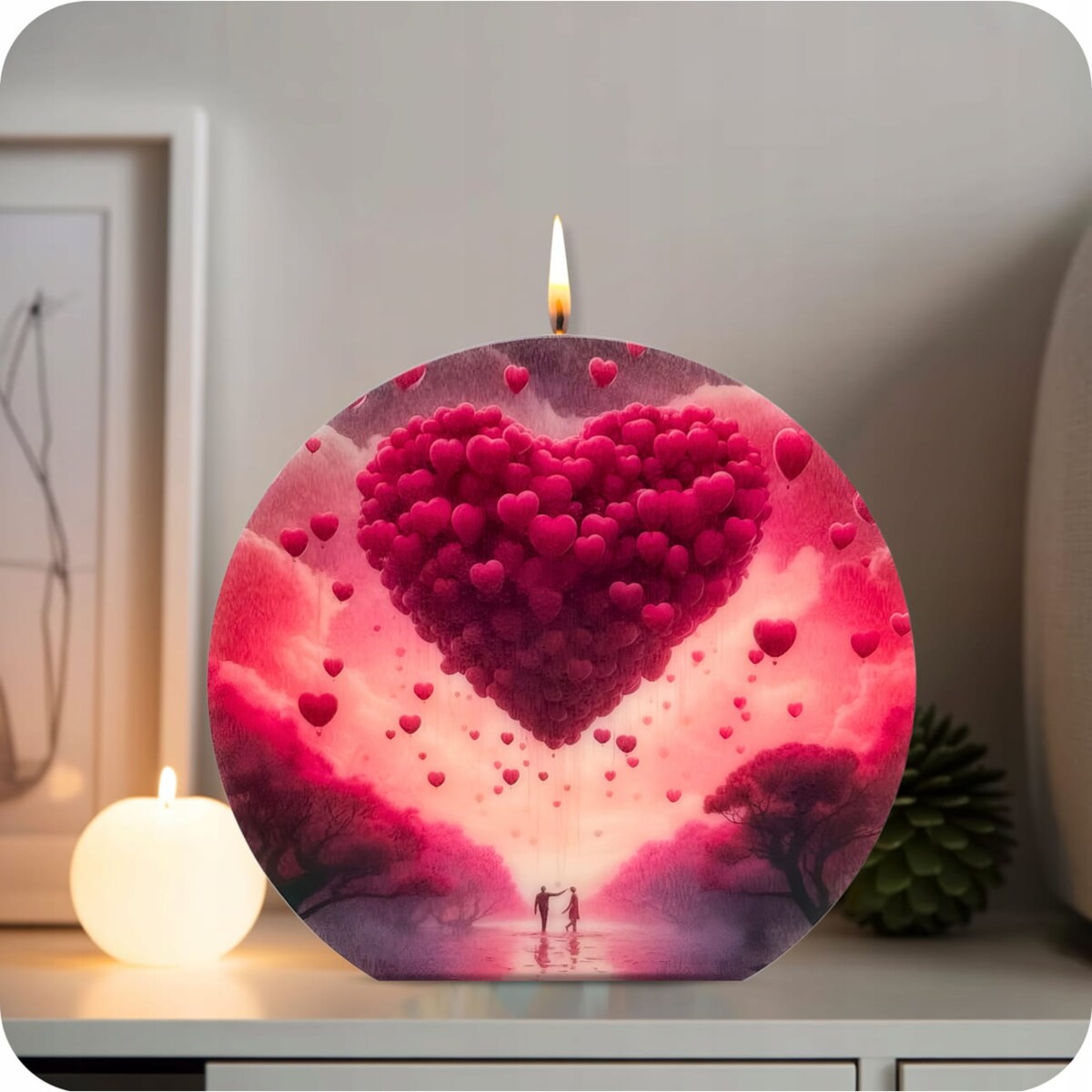 Świeca dekoracyjna na Walentynki – elegancki prezent do wnętrz