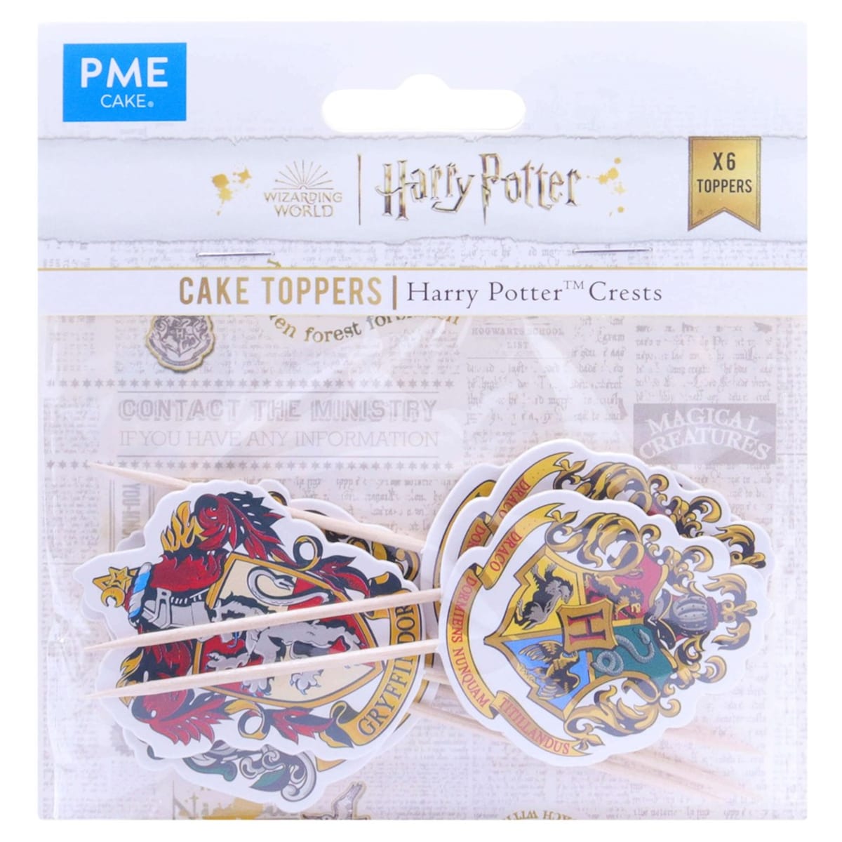PME Papierowe toppery na babeczki Hogwart Harry Potter (6 sztuk)