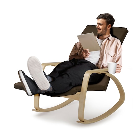 Fotel bujany na biegunach wypoczynkowy drewniany Sofotel Suzi