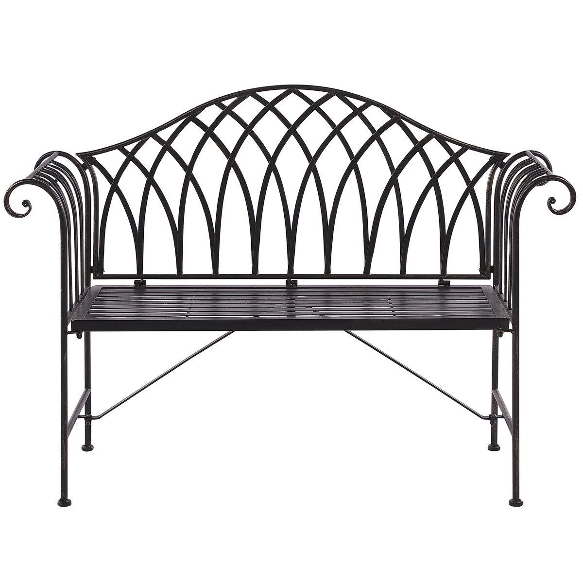 Ławka ogrodowa MILAZZO 130 cm Metal Czarny