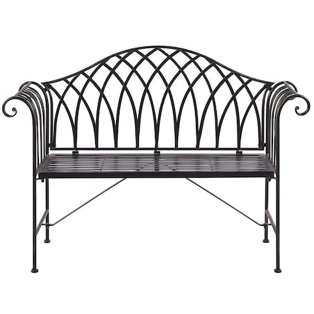 Ławka ogrodowa MILAZZO 130 cm Metal Czarny