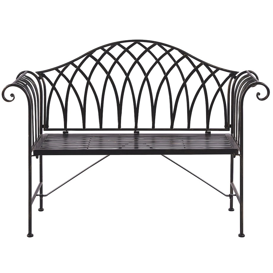 Ławka ogrodowa MILAZZO 130 cm Metal Czarny