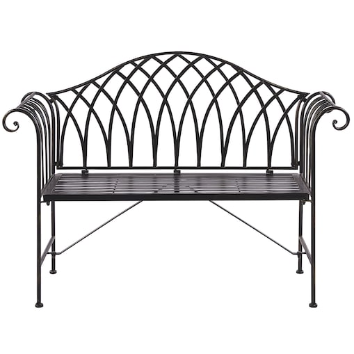 Ławka ogrodowa MILAZZO 130 cm Metal Czarny