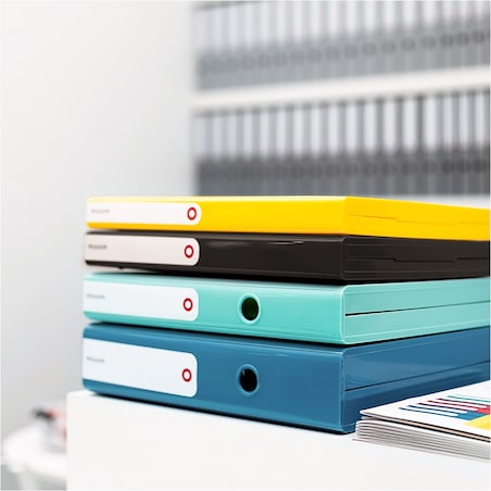 Segregator Na Dokumenty Stojący 5 Cm Wąski Plastikowy Nowoczesny Turkusowy