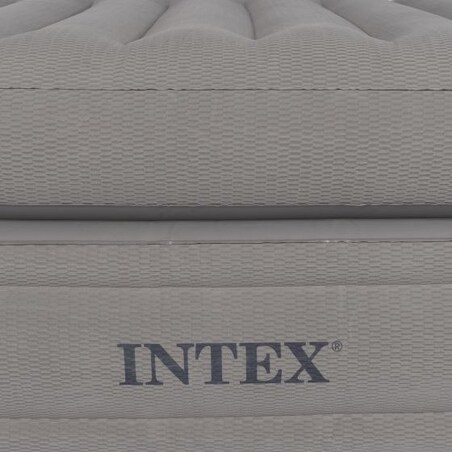 Materac welurowy z pompką elektr 203x152x51 cm INTEX