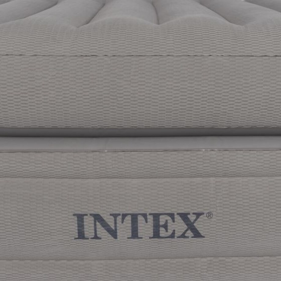 Materac welurowy z pompką elektr 203x152x51 cm INTEX