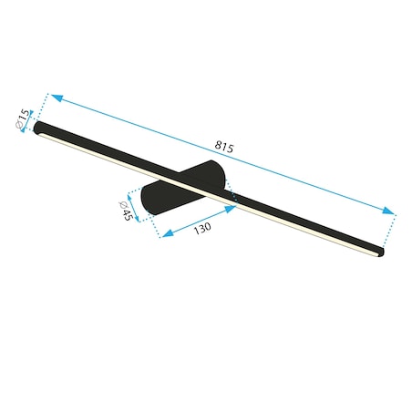 Kinkiet Led App1346-W 80Cm Złoty Szczotkowany, Metal
