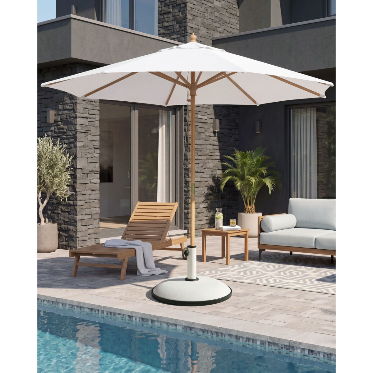 Parasol ogrodowy 270 cm TOSCANA Złamana biel