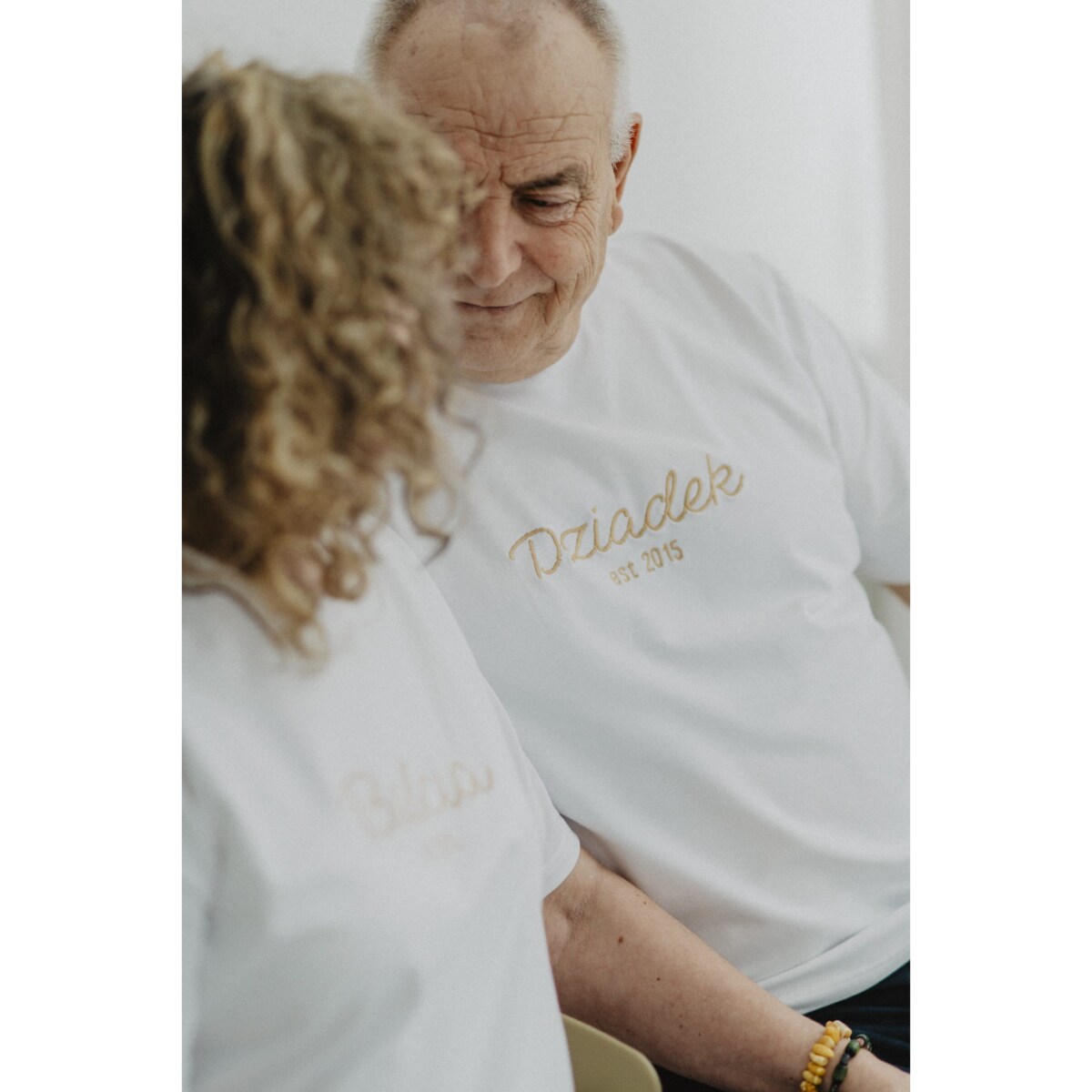 T-shirt biały męski - Dziadek - S/M