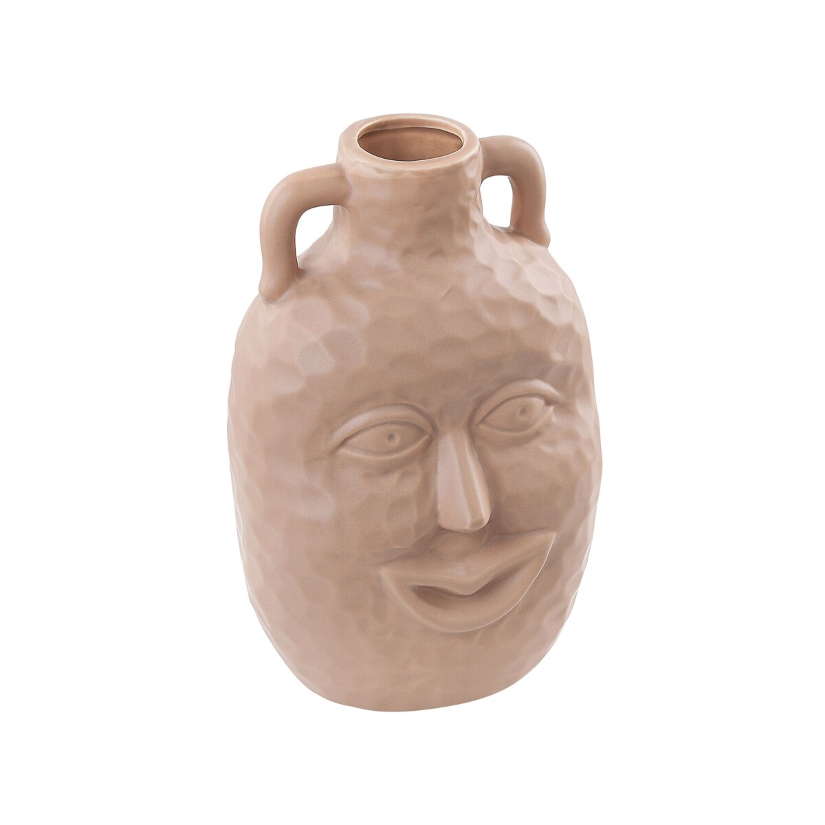 Wazon na kwiaty ceramiczny 26 cm beżowy VERIA