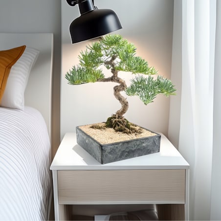 DONICZKA NA BONSAI 25x25cm KWADRATOWA NISKA PŁYTKA IMITACJA MARMURU DUŻA