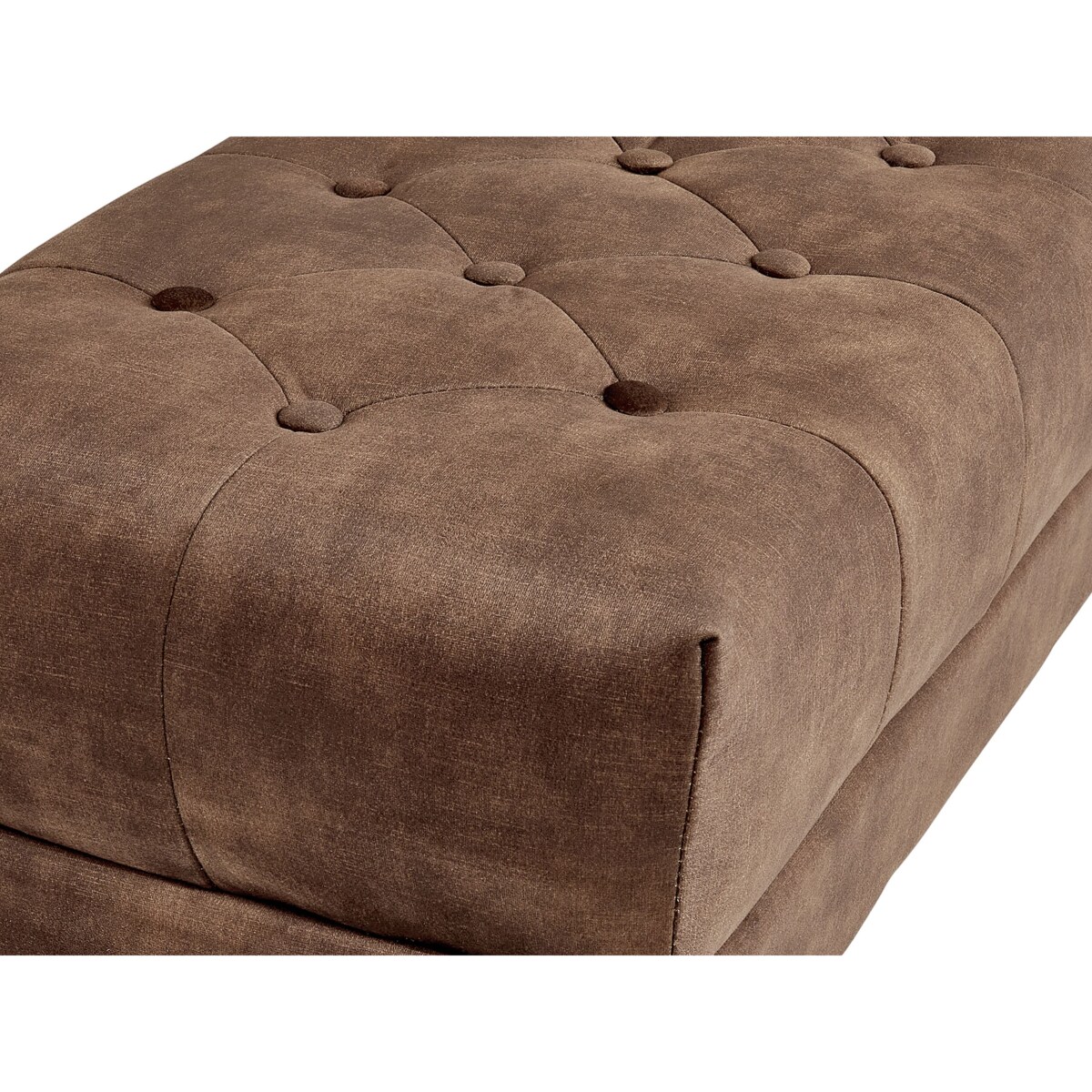 Ławka welurowa brązowa ROSEVILLE