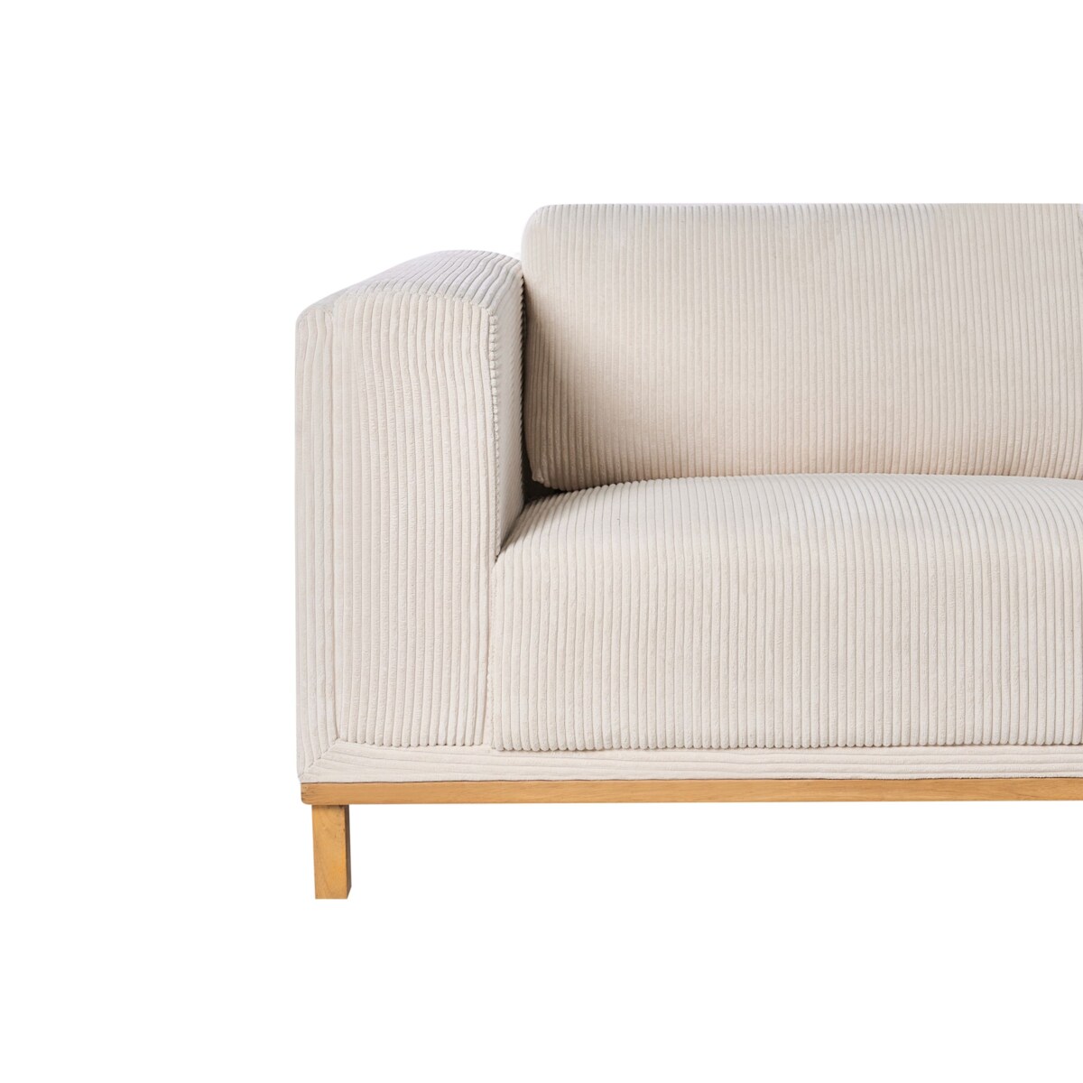 Narożnik dla 5 osób VENG Sztruks Jasnobeżowy Lewostronny