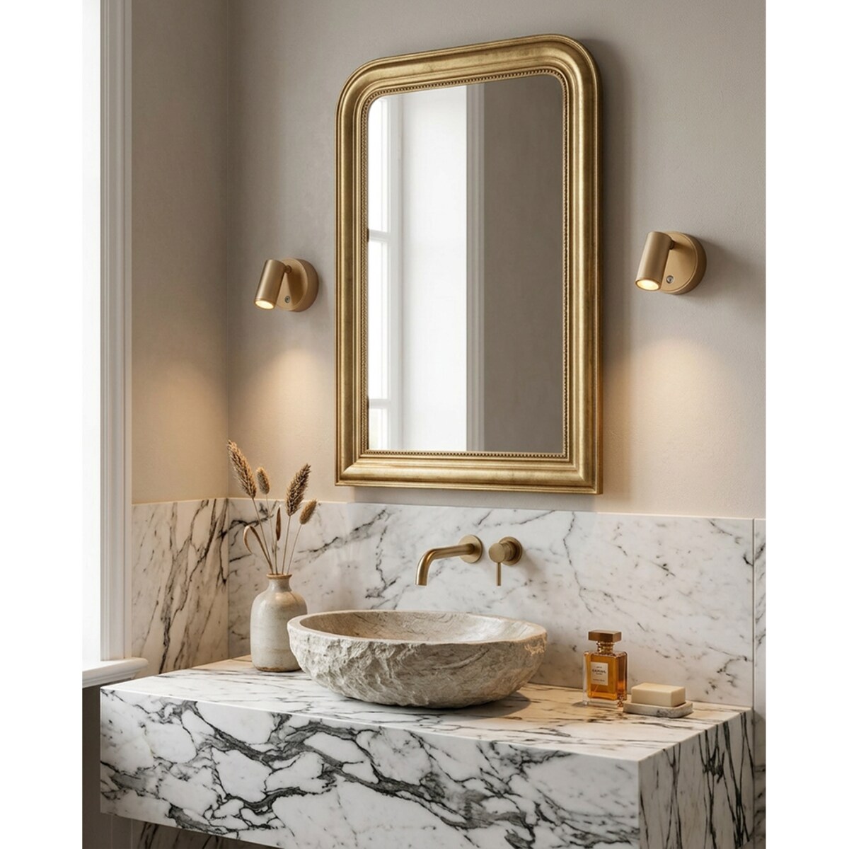 Lampa ścienna SHP PICKET LED złota 3 barwy światła