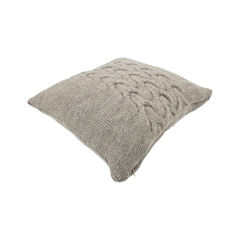 Poszewka dzianinowa na poduszkę z wełną 45x45 cm – AREZZO TAUPE