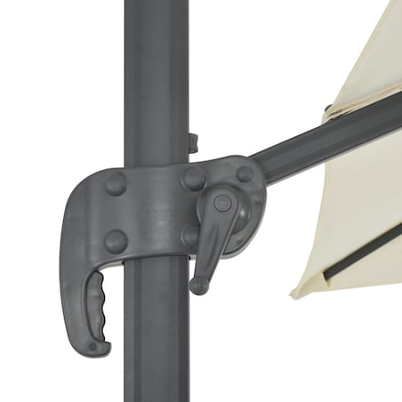 vidaXL Parasol wiszący z aluminiowym słupkiem, 300x300 cm, piaskowy