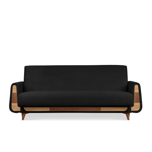 KONSIMO GUSTAVO II Sofa 3-osobowa, kolor czarny