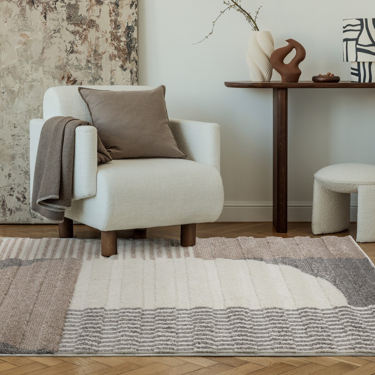 Dywan Mono 120x170 cm Geometryczny Wielokolorowy