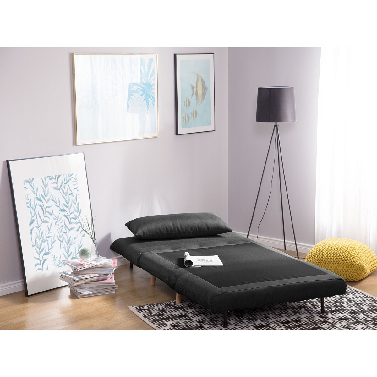 Sofa rozkładana ciemnoszara SETTEN