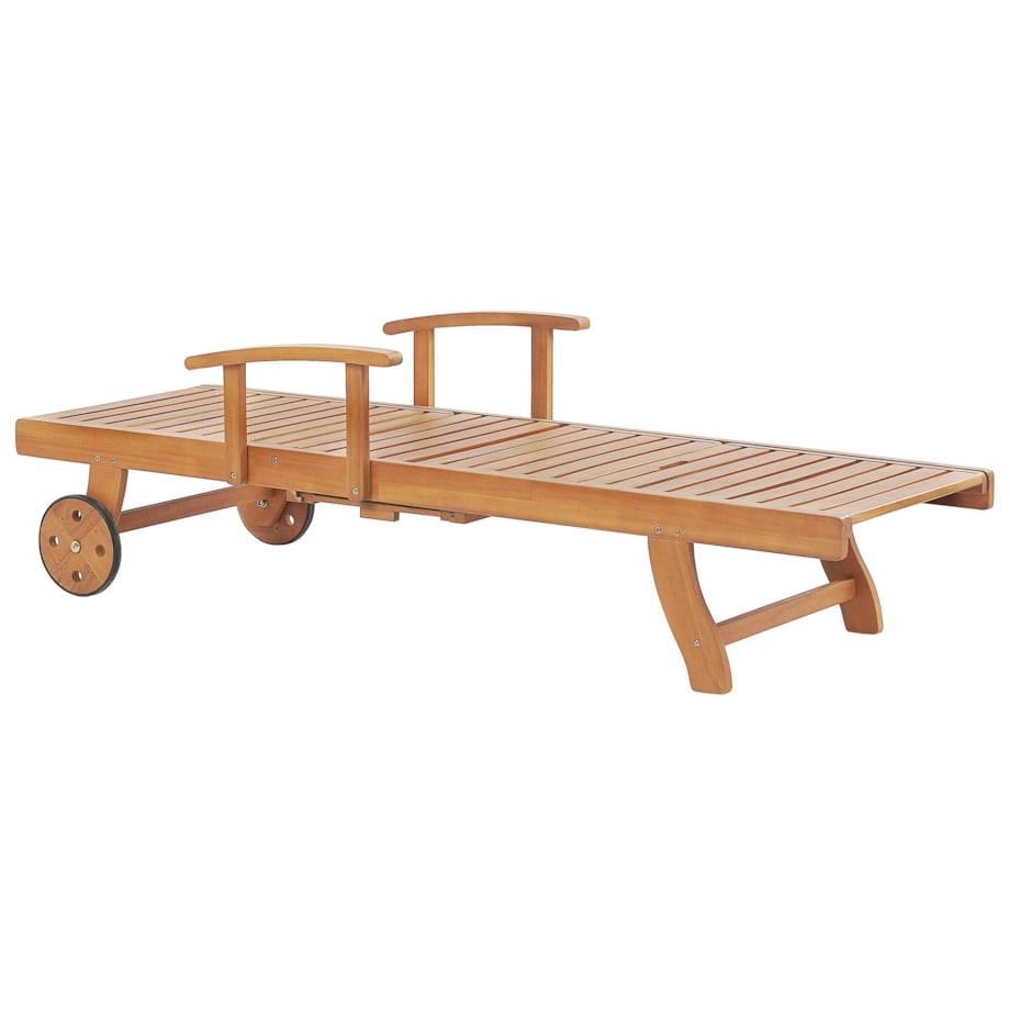 Leżak ogrodowy z poduszką JAVA PREMIUM Drewno akacjowe Czerwony