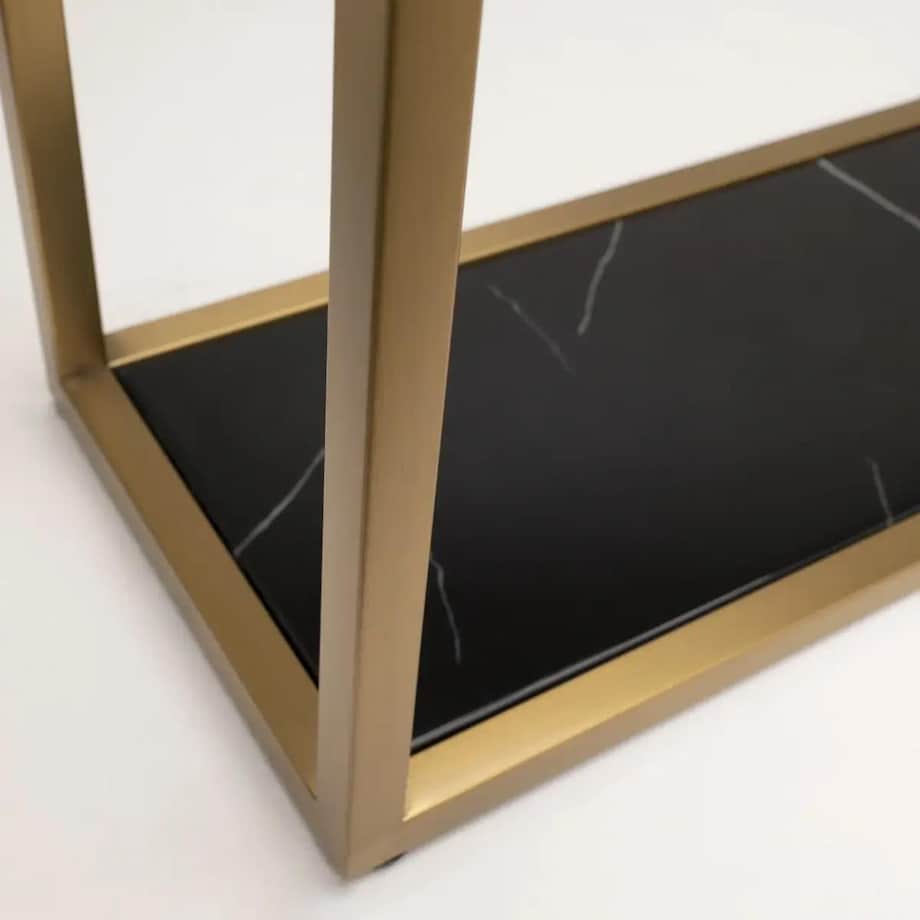 Kwadratowy stolik Astoria AS-C1620BR Cosmolight czarny złoty