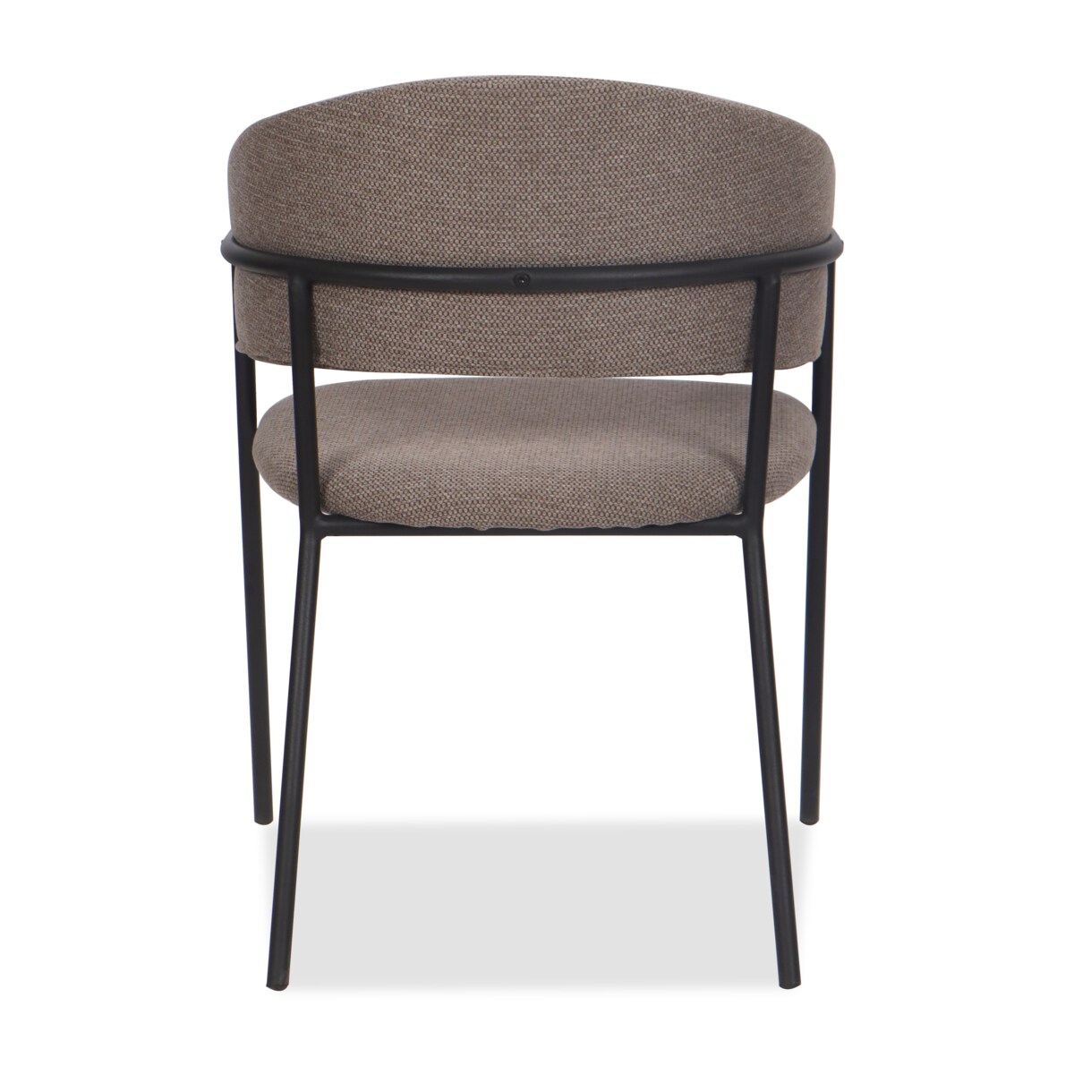 Krzesło tapicerowane glamour szenilowe OVO ciemnobeżowe