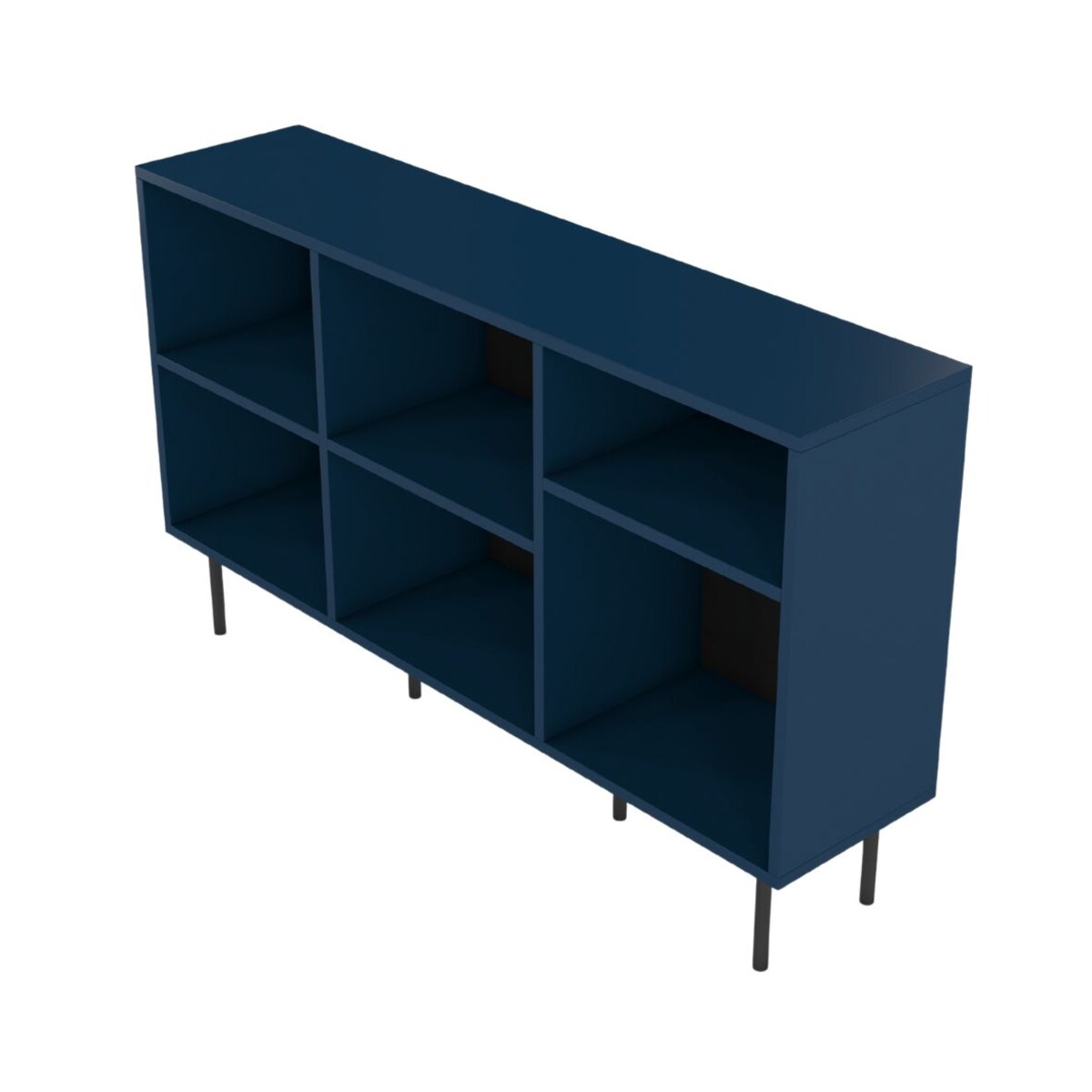 Otwarta komoda / regał w granatowym kolorze Dancan MIRKA / szer. 130 cm