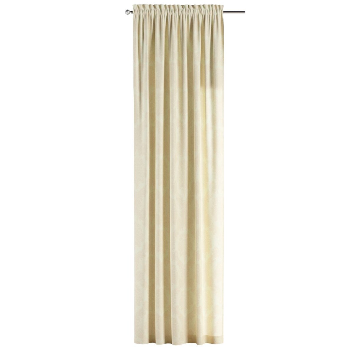 Zasłona na kanale z grzywką 1 szt. 130x260 liście akantu na tle ecru