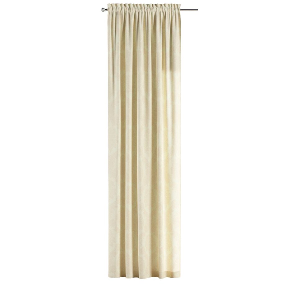 Zasłona na kanale z grzywką 1 szt. 130x260 liście akantu na tle ecru