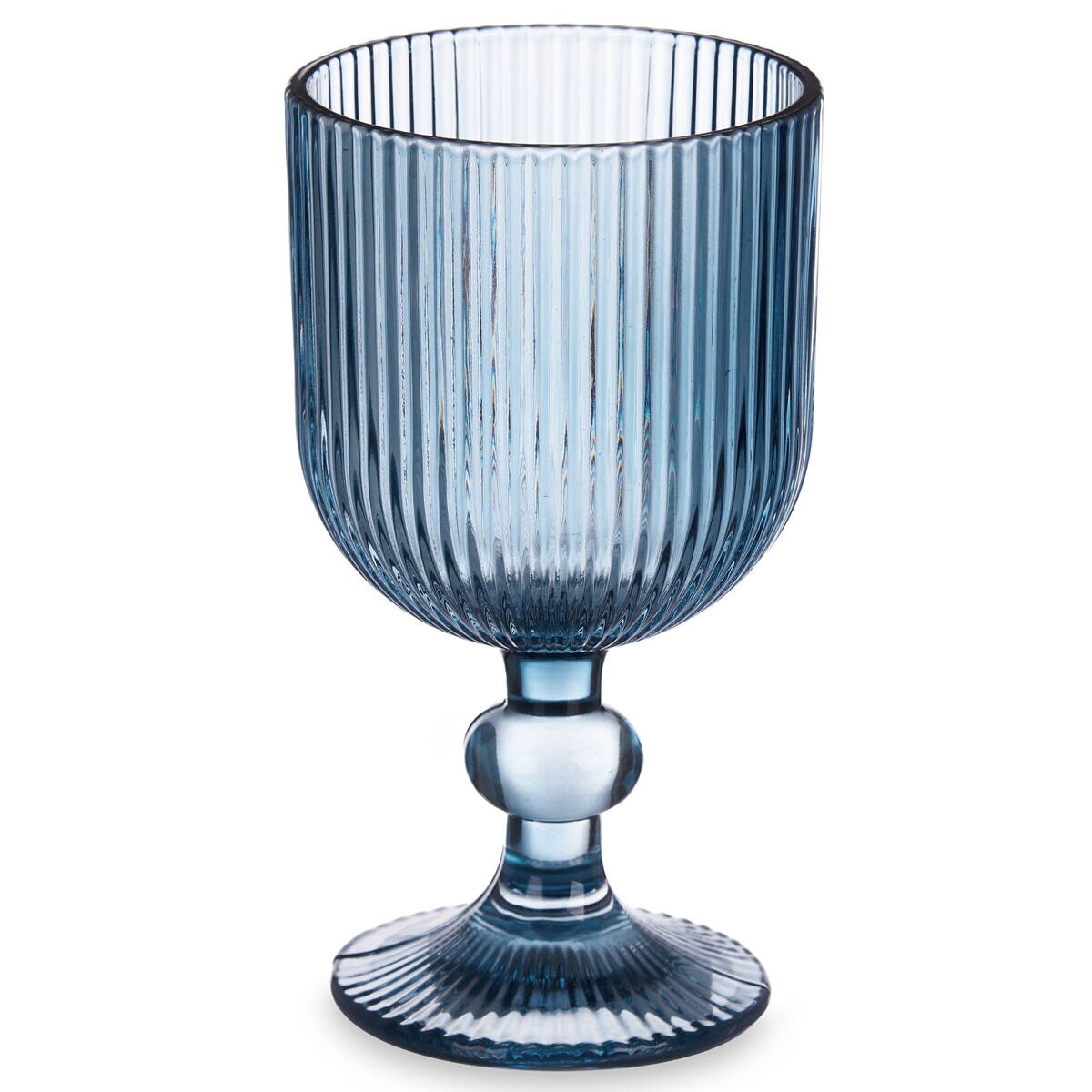 Zestaw kieliszków do wody, wina LINES z ryflowanego szkła, 6 sztuk, 370 ml