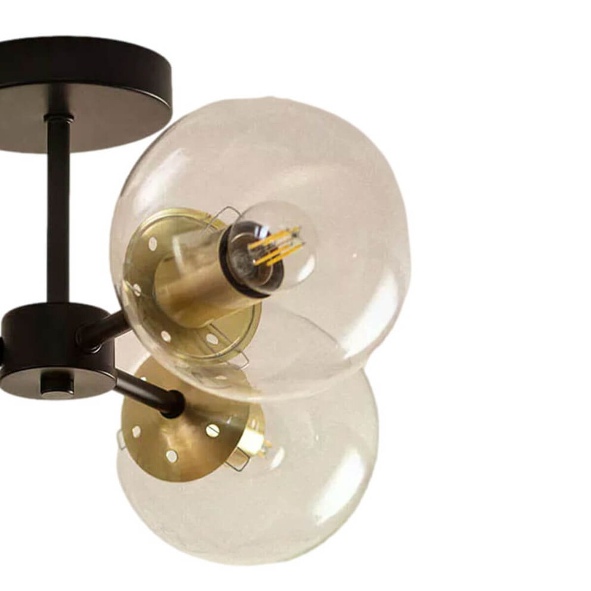 Sufitowa lampa szklana Tesoro ABR-KRK-C-3XE27 Abruzzo kule czarny