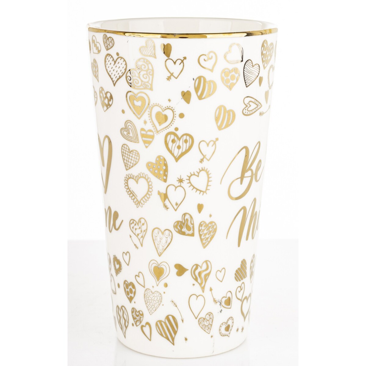 Kubek porcelanowy 450 ml FOR YOU 14,5x13x8,5 cm złoty