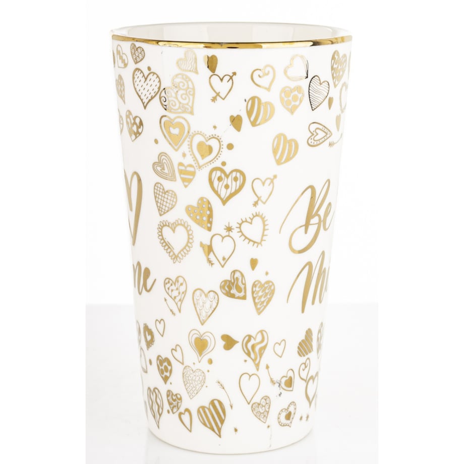 Kubek porcelanowy 450 ml FOR YOU 14,5x13x8,5 cm złoty