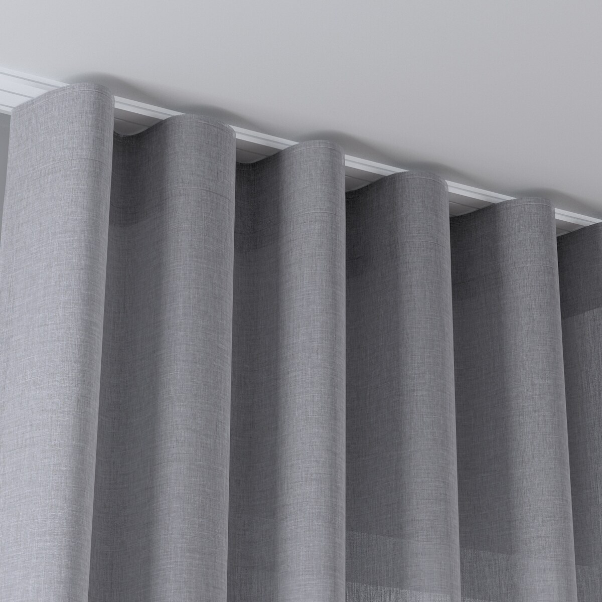 Zasłona na taśmie wave 130x245 szary