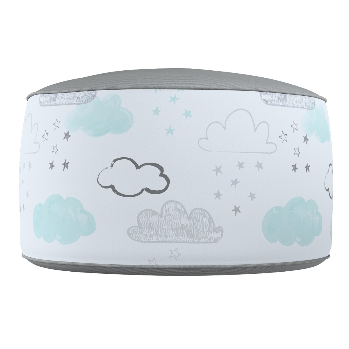 Puf dwukolorowy Coli, ecru-niebieski, 50x25 cm, Magic Collection